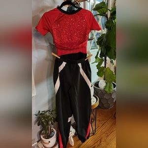 Weissman "All The Way Up/13394" Hip Hop Costume, Size XLC, Red and Black